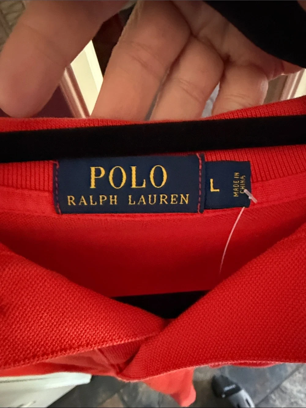Polo by Ralph Lauren Bright Red Short Sleeve Polo with Contrast Pony